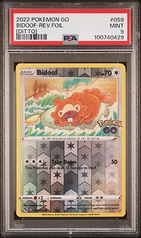 2022 Pokemon Go 059 Bidoof-reverse Foil [ditto] PSA