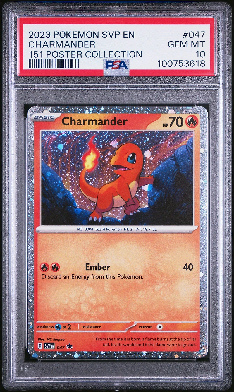 2023 Pokemon Svp En-sv Black Star Promo 047 Charmander 151 Poster Collection PSA