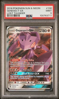 2018 Pokemon Sun & Moon Lost Thunder 130 Genesect Gx PSA