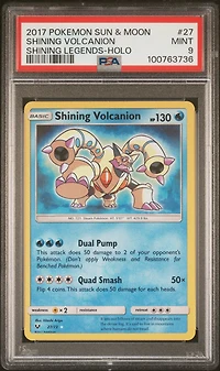 2017 Pokemon Sun & Moon Shining Legends 27 Shining Volcanion-holo PSA