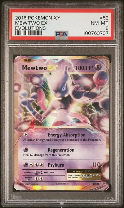 2016 Pokemon Xy Evolutions 52 Mewtwo Ex PSA