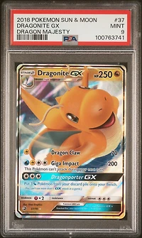 2018 Pokemon Sun & Moon Dragon Majesty 37 Dragonite Gx PSA