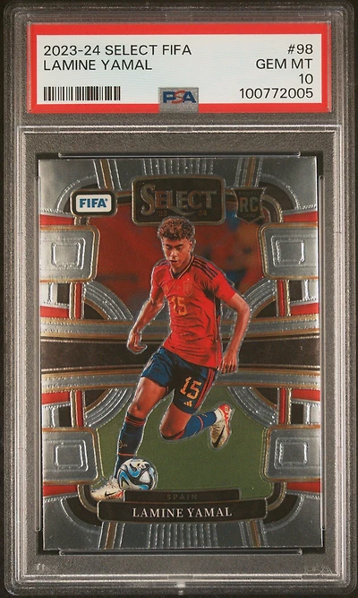 2023-24 Panini Select Fifa 98 Lamine Yamal PSA 10