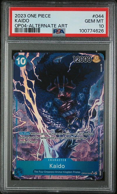 2023 One Piece Op04-kingdoms Of Intrigue 044 Kaido Alternate Art PSA 10