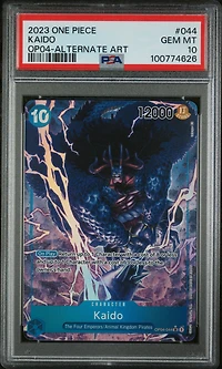 2023 One Piece Op04-kingdoms Of Intrigue 044 Kaido Alternate Art PSA 10