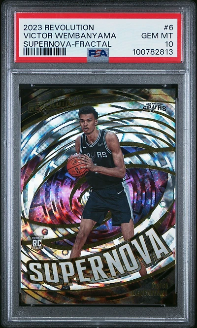 2023 Panini Revolution Supernova 6 Victor Wembanyama Fractal PSA 10