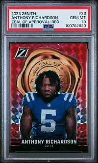 2023 Panini Zenith Zeal Of Approval 26 Anthony Richardson PSA