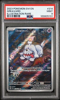 2023 Pokemon Svi En-scarlet & Violet 214 Greavard Illustration Rare PSA