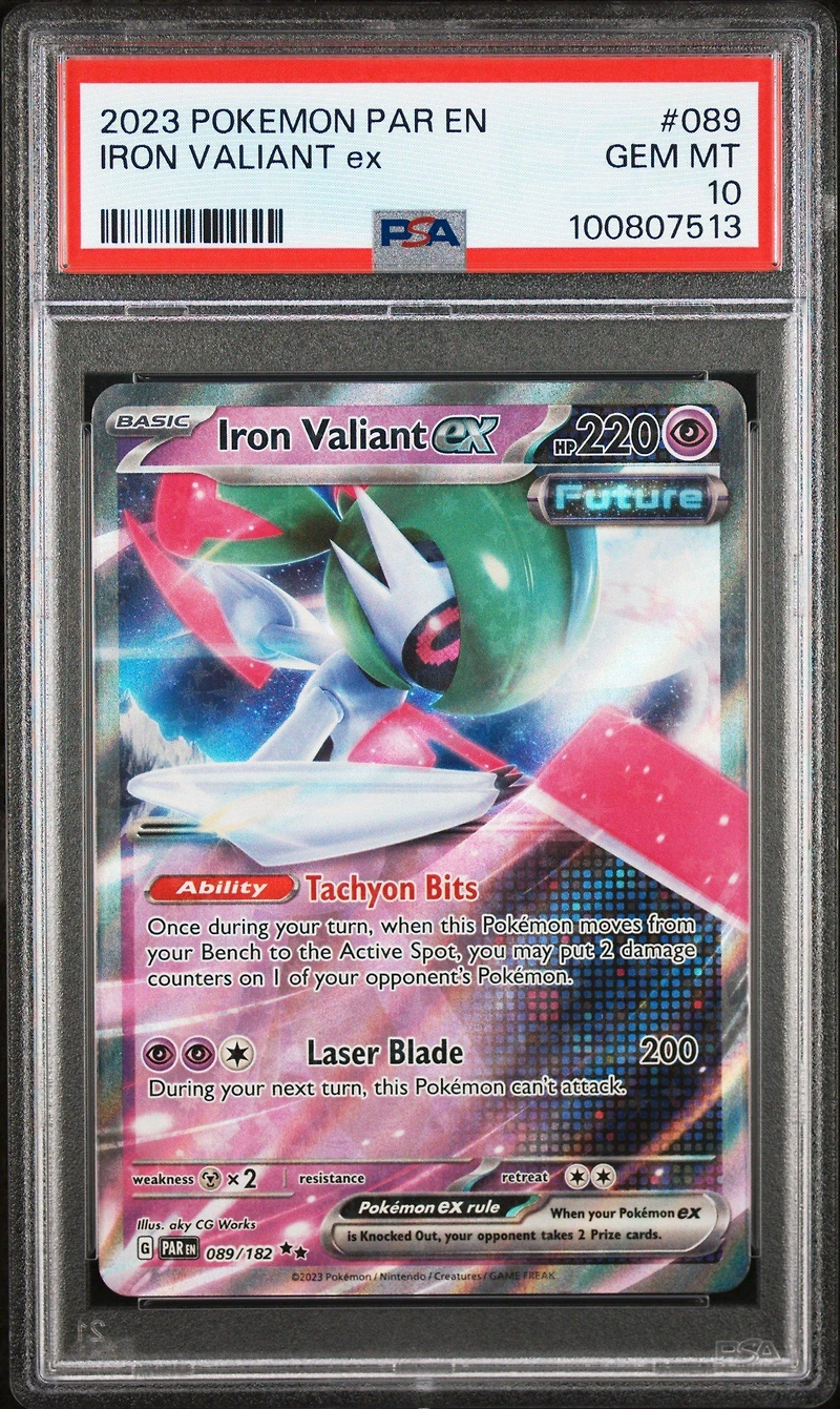 2023 Pokemon Par En-paradox Rift 089 Iron Valiant Ex PSA