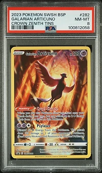 2023 Pokemon Swsh Black Star Promo 282 Galarian Articuno Crown Zenith Tins PSA