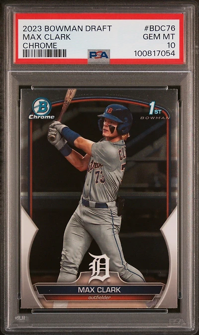 2023 Bowman Draft Bdc76 Max Clark Chrome PSA 10