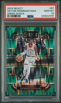 2023 Panini Select 87 Victor Wembanyama Green Shock PSA 10