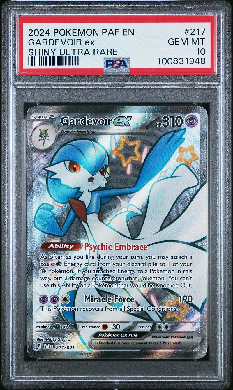 2024 Pokemon Paf En-paldean Fates 217 Gardevoir Ex Shiny Ultra Rare PSA
