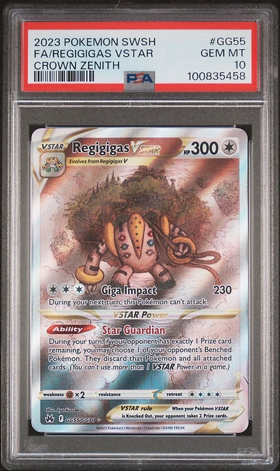 2023 Pokemon Sword And Shield Crown Zenith Gg55 Full Art/regigigas Vstar PSA