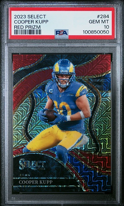 2023 Panini Select 284 Cooper Kupp Red Prizm PSA 10