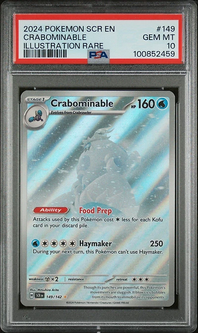2024 Pokemon Scr En-stellar Crown 149 Crabominable Illustration Rare PSA