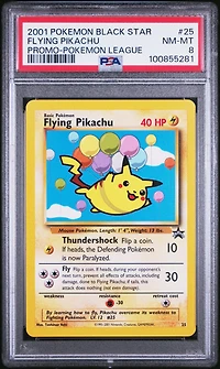 2001 Pokemon Promo Black Star 25 Flying Pikachu Pokemon League PSA