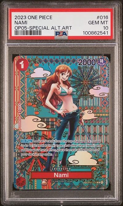 2023 One Piece Awakening Of The New Era 016 Nami Special Alternate Art PSA 10