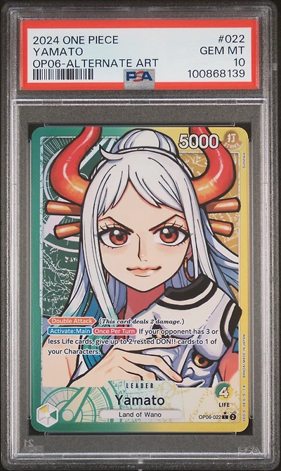 2024 One Piece Wings Of The Captain 022 Yamato Alternate Art PSA 10