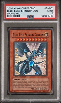 2004 Yu-gi-oh! Promo En001 Blue-eyes Shining Dragon Movie Pack PSA