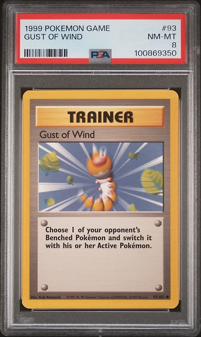1999 Pokemon Game 93 Gust Of Wind PSA