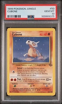 1999 Pokemon Jungle 50 Cubone PSA