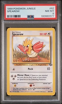 1999 Pokemon Jungle 62 Spearow PSA