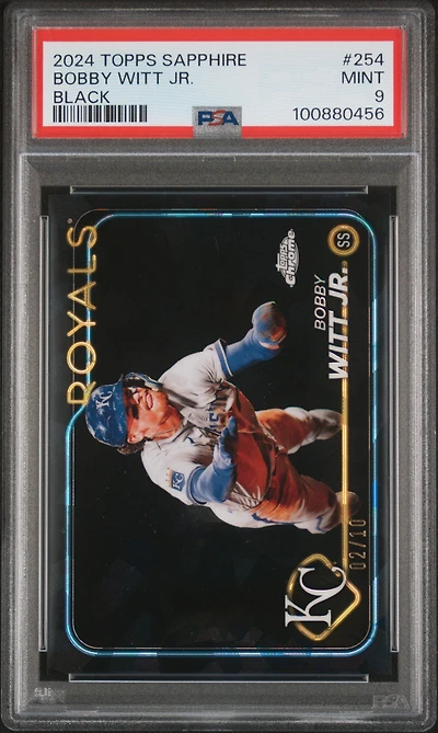 2024 Topps Chrome Sapphire 254 Bobby Witt Jr. Black PSA 9