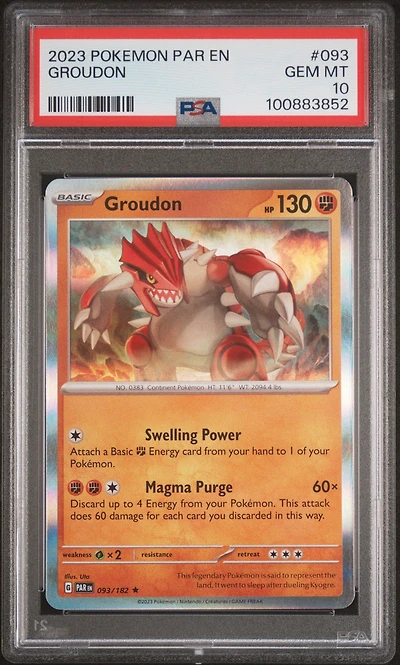 2023 Pokemon Par En-paradox Rift Groudon PSA 10