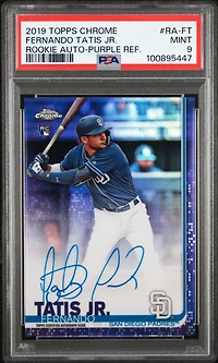 2019 Topps Chrome Rookie Autographs Ra-ft Fernando Tatis Jr. Purple Refractor PSA