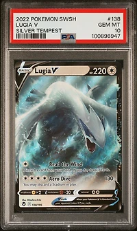2022 Pokemon Sword & Shield Silver Tempest 138 Lugia V PSA
