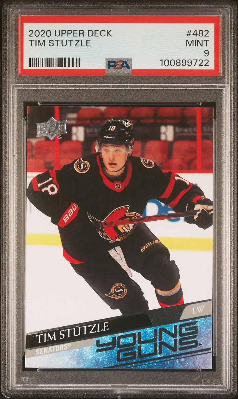 2020 Upper Deck 482 Tim Stutzle PSA 9