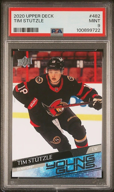 2020 Upper Deck 482 Tim Stutzle PSA 9