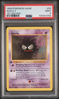 1999 Pokemon Game 50 Gastly 1st Edition PSA