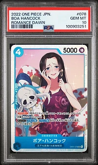 2022 One Piece Japanese Romance Dawn 078 Boa Hancock PSA 10