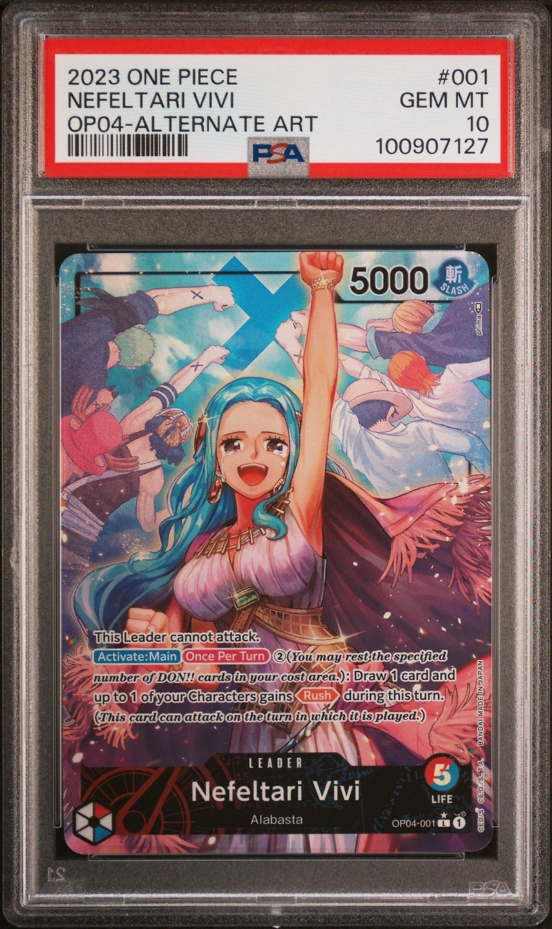 2023 One Piece Kingdoms Of Intrigue 001 Nefeltari Vivi Alternate Art PSA 10