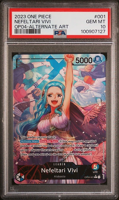 2023 One Piece Kingdoms Of Intrigue 001 Nefeltari Vivi Alternate Art PSA 10
