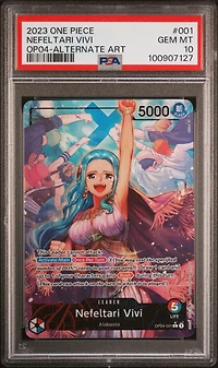 2023 One Piece Kingdoms Of Intrigue 001 Nefeltari Vivi Alternate Art PSA 10