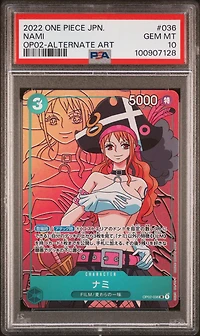 2022 One Piece Japanese Paramount War 036 Nami Alternate Art PSA 10