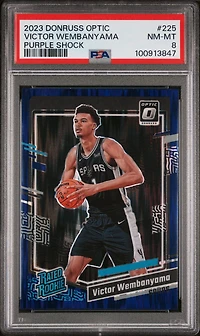 2023 Panini Donruss Optic 225 Victor Wembanyama Purple Shock PSA