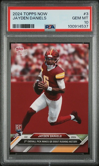2024 Topps Now Jayden Daniels PSA 10