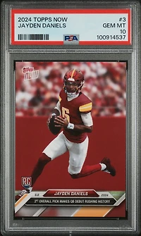 2024 Topps Now Jayden Daniels PSA 10