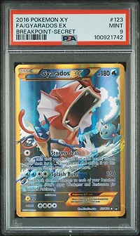 2016 Pokemon Xy Breakpoint 123 Full Art/gyarados Ex Secret PSA