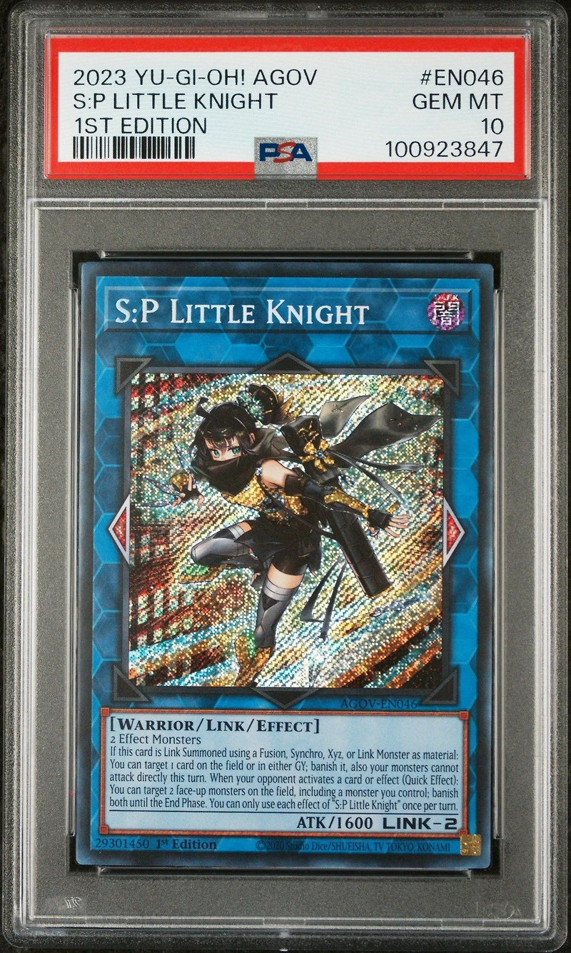 2023 Yu-gi-oh! Agov-age Of Overlord En046 S:p Little Knight 1st Edition PSA 10