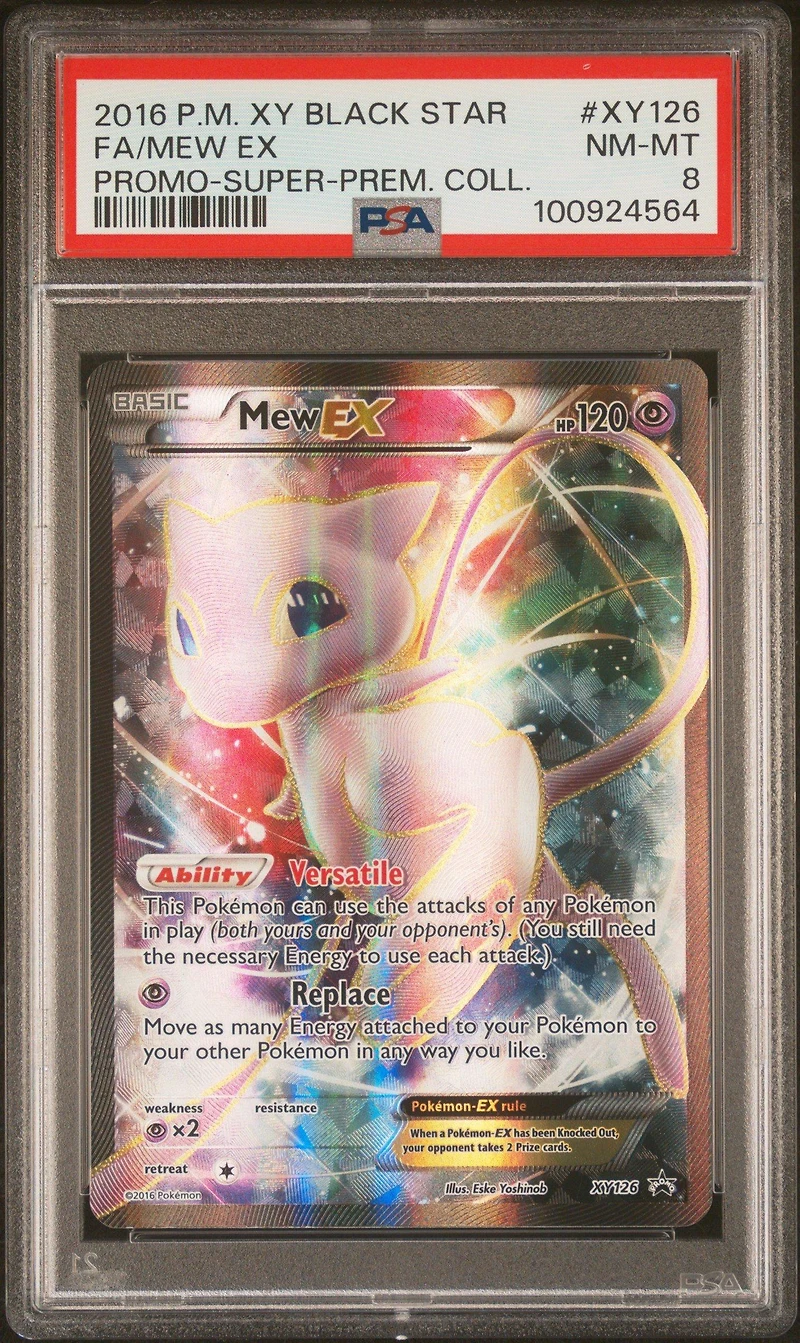2016 Pokemon Xy Black Star Promo Xy126 Full Art/mew Ex Super-premium Collection PSA
