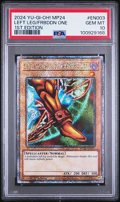 2024 Yu-gi-oh! Mp24-25th Anniversary Tin: Dueling Mirrors En003 Left Leg Of The Forbidden One 1st Edition PSA