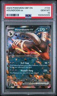 2023 Pokemon Obf En-obsidian Flames 134 Houndoom Ex PSA