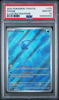 2024 Pokemon Twm En-twilight Masquerade 175 Phione Illustration Rare PSA