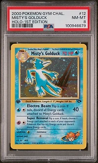 2000 Pokemon Gym Challenge 12 Misty's Golduck Holo-1st Edition PSA