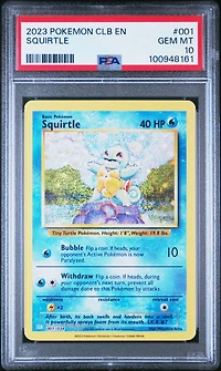 2023 Pokemon Clb-trading Card Game Classic Blastoise & Suicune Ex Deck 001 Squirtle PSA